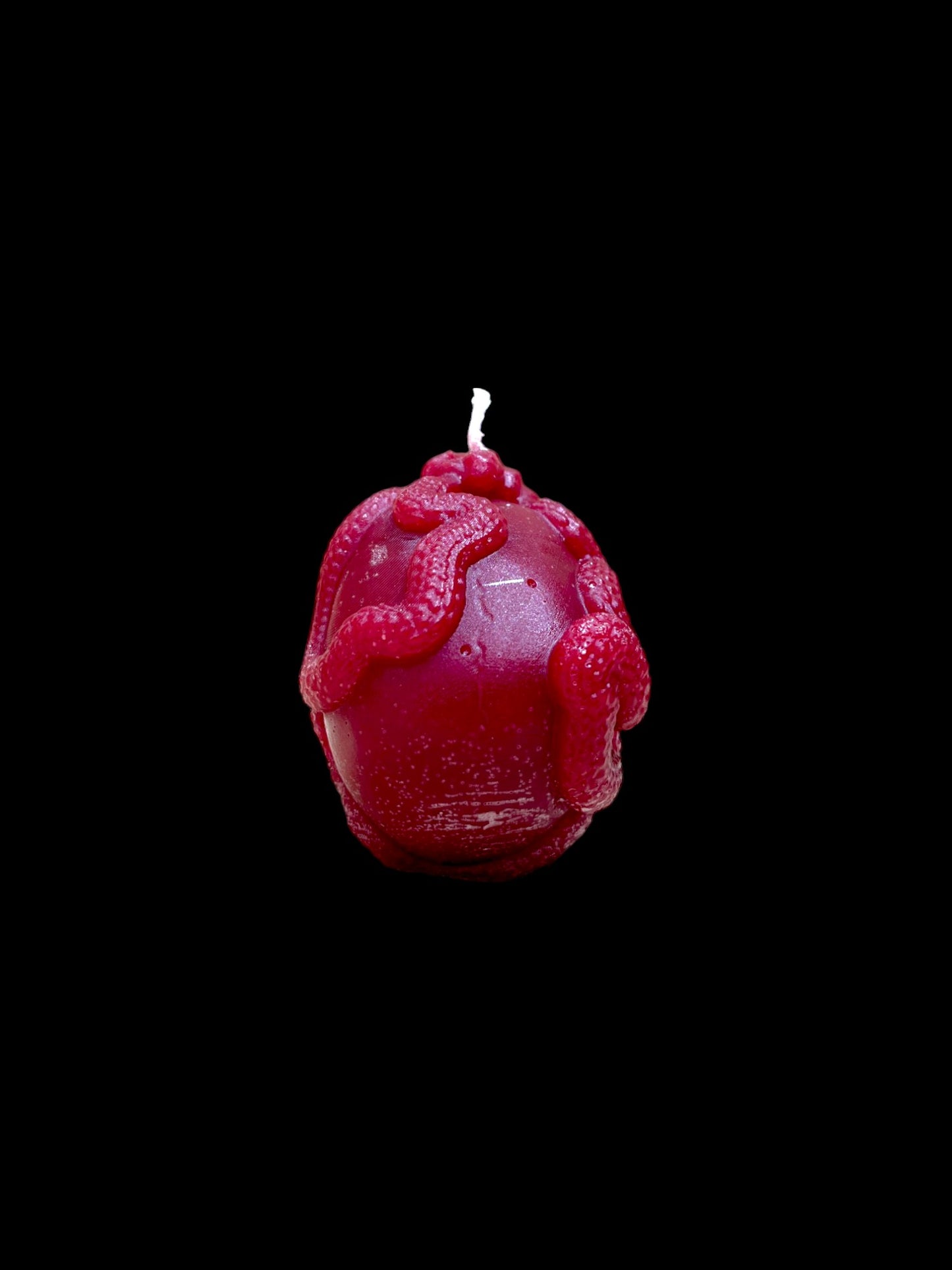 TESCHIO ATTRAVERSATO DA SERPENTI rosso