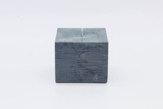 Gray squared raw effect candle