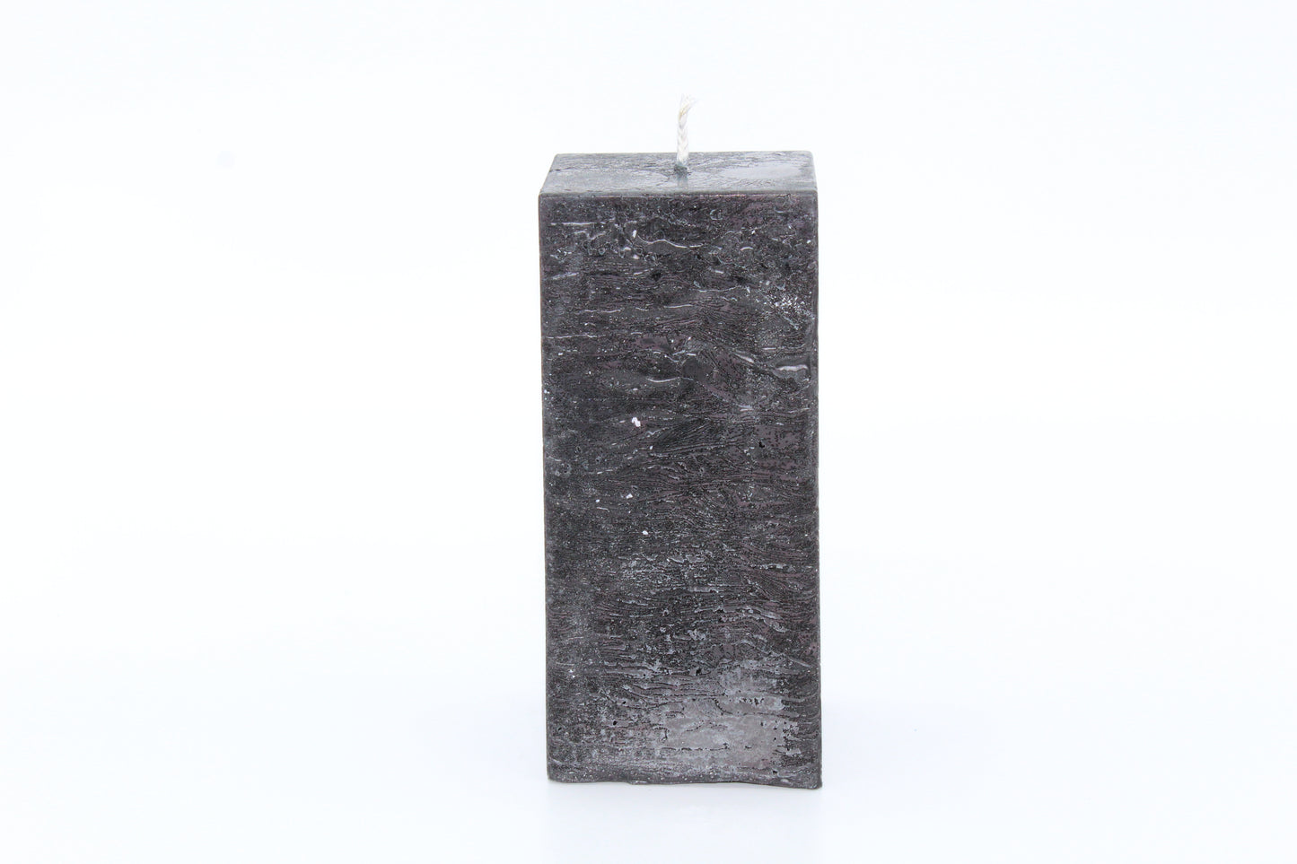 Black square rough effect candle