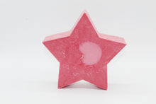 Load image into Gallery viewer, Candela effetto grezzo a stella rosa
