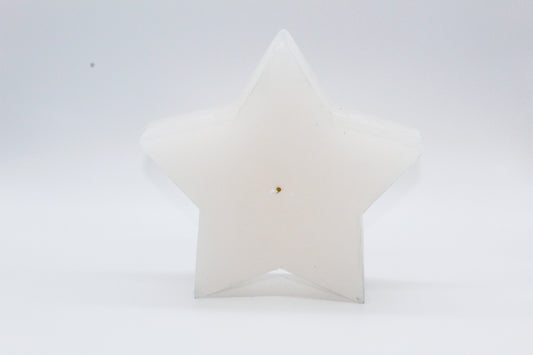 White star raw effect candle