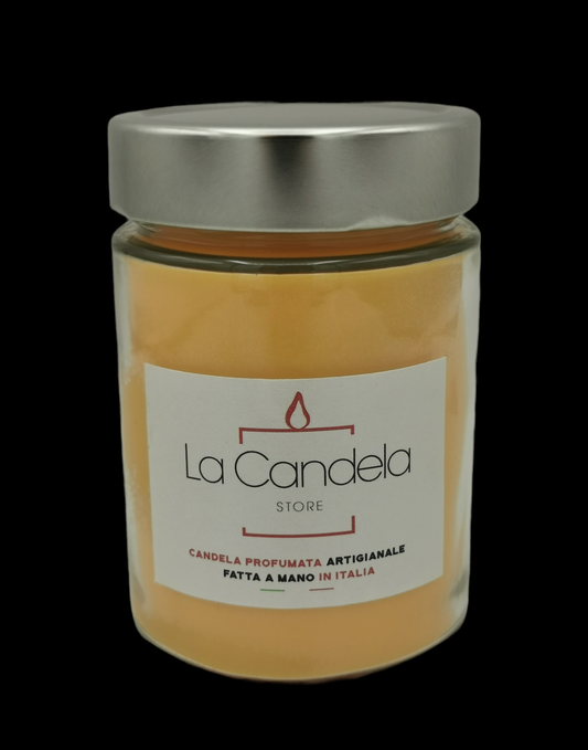 Natural apricot scented candle