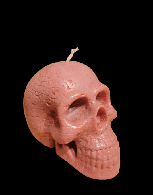 Pink Skull Candle