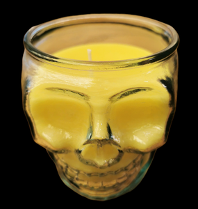 Skull Candle giallo chiaro in bicchiere