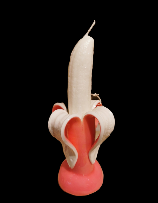 Rosa Bananenkerze