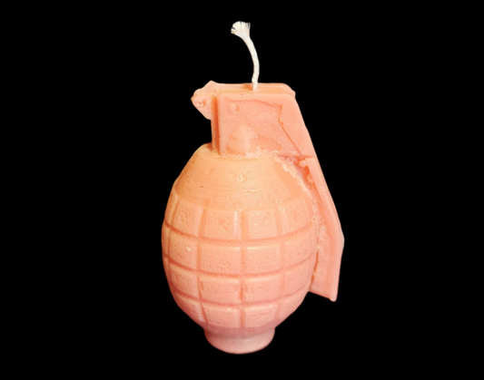 Pink garnet candle